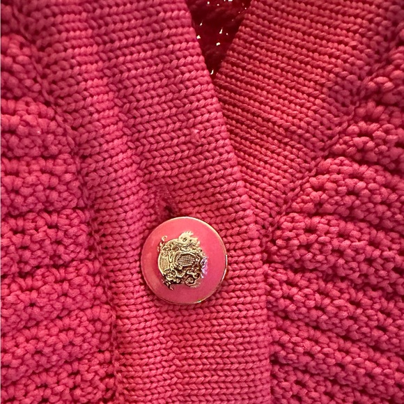Talbots Fuchsia Textured Cardigan NWT - Picture 2 of 5